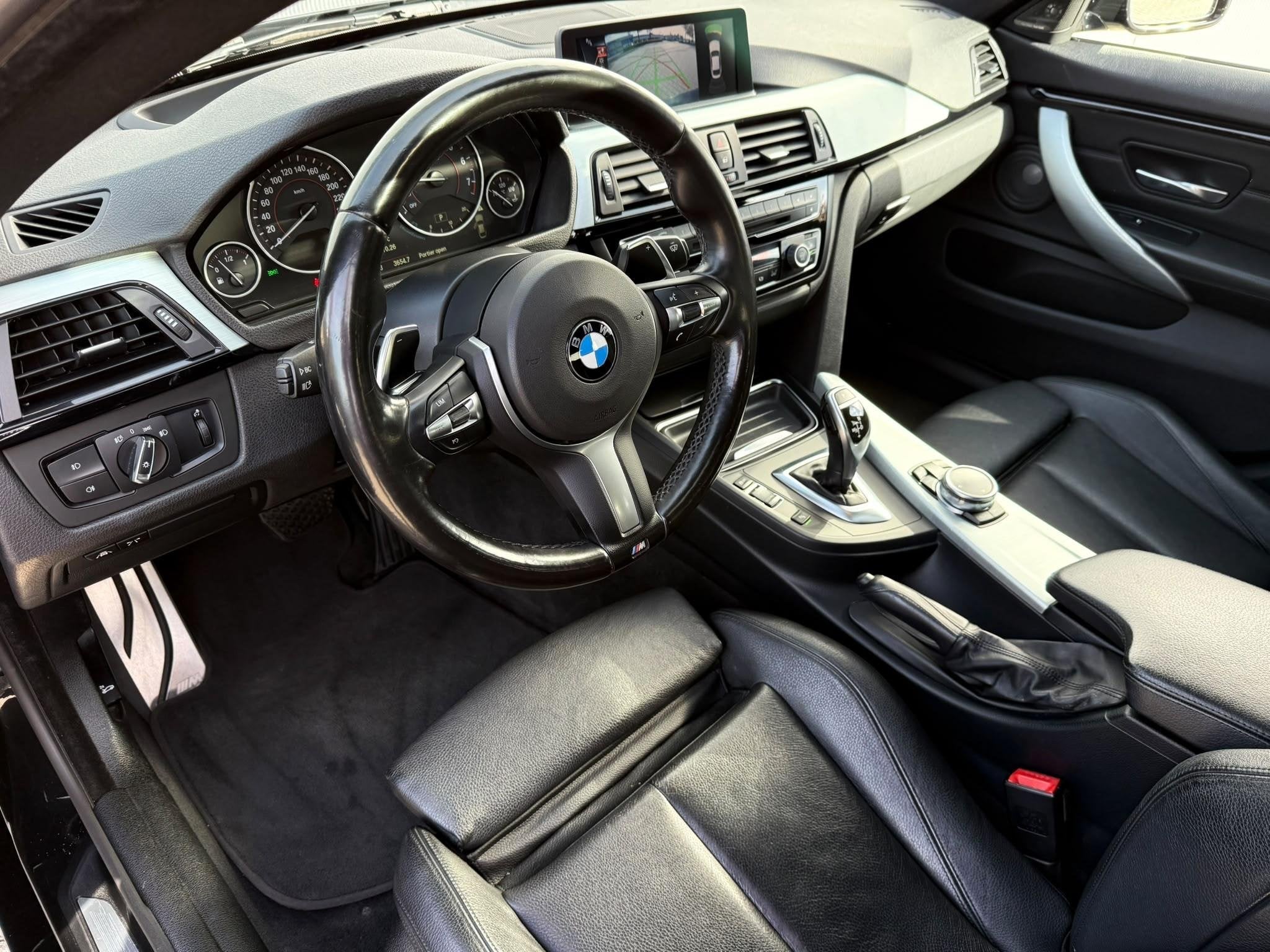 BMW 4-serie Gran Coupé 435i M-sport / pano / memory / HUD /, Auto's, Achterwielaandrijving, Gebruikt, Zwart, Leder