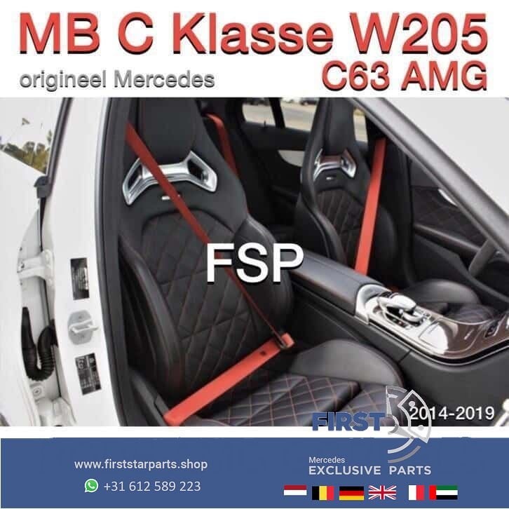W205 C63 AMG rode gordels origineel / Mercedes C Klasse 2018, Auto-onderdelen, Gebruikt, -, Ophalen of Verzenden, -