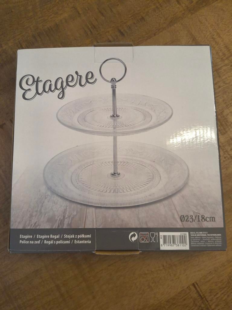 Nieuwe etagère in doos - 2-laags glas, Ophalen of Verzenden