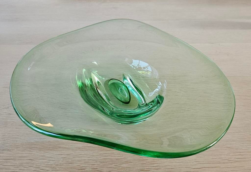 Jablonski crystale schaal, groen, Ophalen, Schaal, Overige vormen, Glas