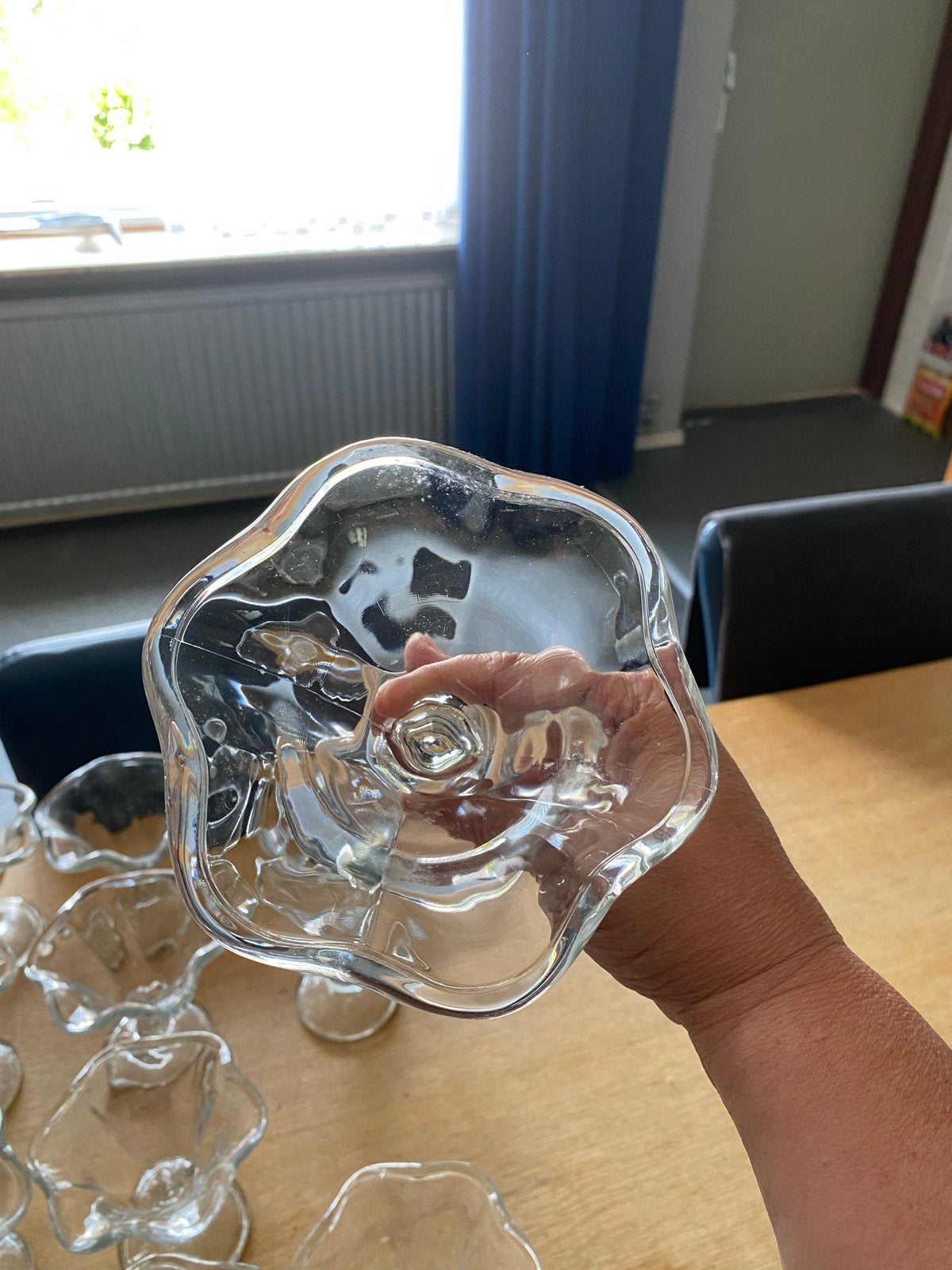 ijscoupes - 30 stuks - glas, Ophalen, Glas of Glazen, Gebruikt, Vintage