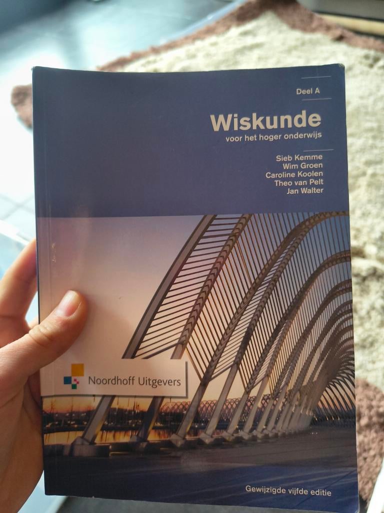 Wiskunde voor het hoger onderwijs Deel A - Noordhoff, Sieb Kemme, Wim Groen, Caroline Koolen, Theo van Pelt, Zo goed als nieuw