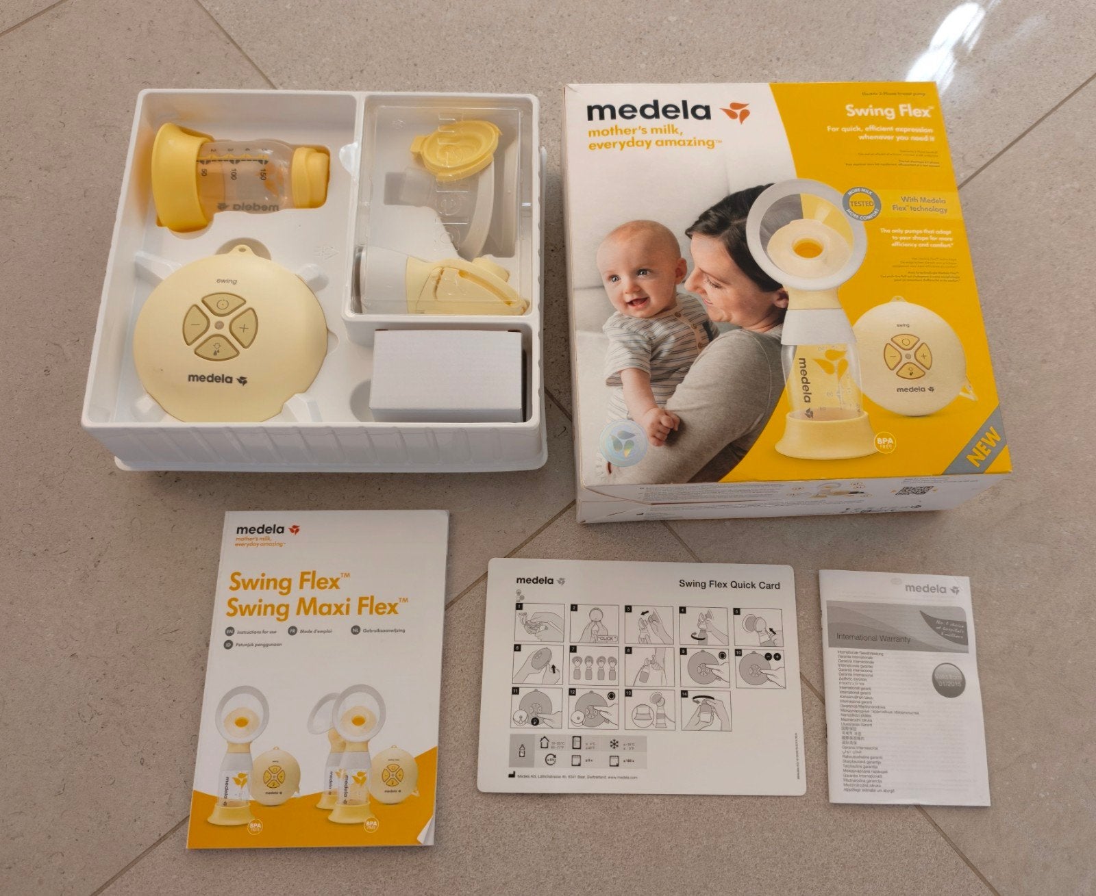 Medela Swing Flex elektrische borstkolf, Kinderen en Baby's, Borstkolf, Ophalen of Verzenden, Zo goed als nieuw, Handsfree
