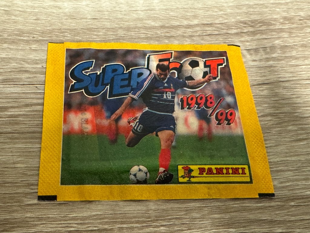 Panini Super Foot 98-99 Zakje (Zidane), Ophalen of Verzenden, Zo goed als nieuw, Buitenlandse clubs, Poster, Plaatje of Sticker