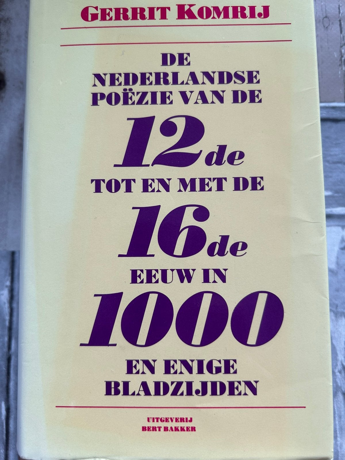 De Nederlandse poezie van de twaalfde tot en met de zestiend, Ophalen of Verzenden, Zo goed als nieuw