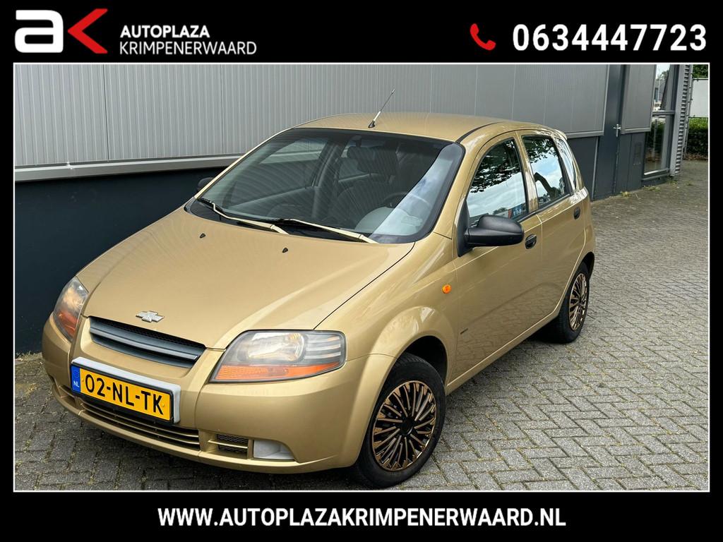 Daewoo Kalos 1.4 Spirit Airco Nette auto, 4 cilinders, Kalos, Beige, Origineel Nederlands