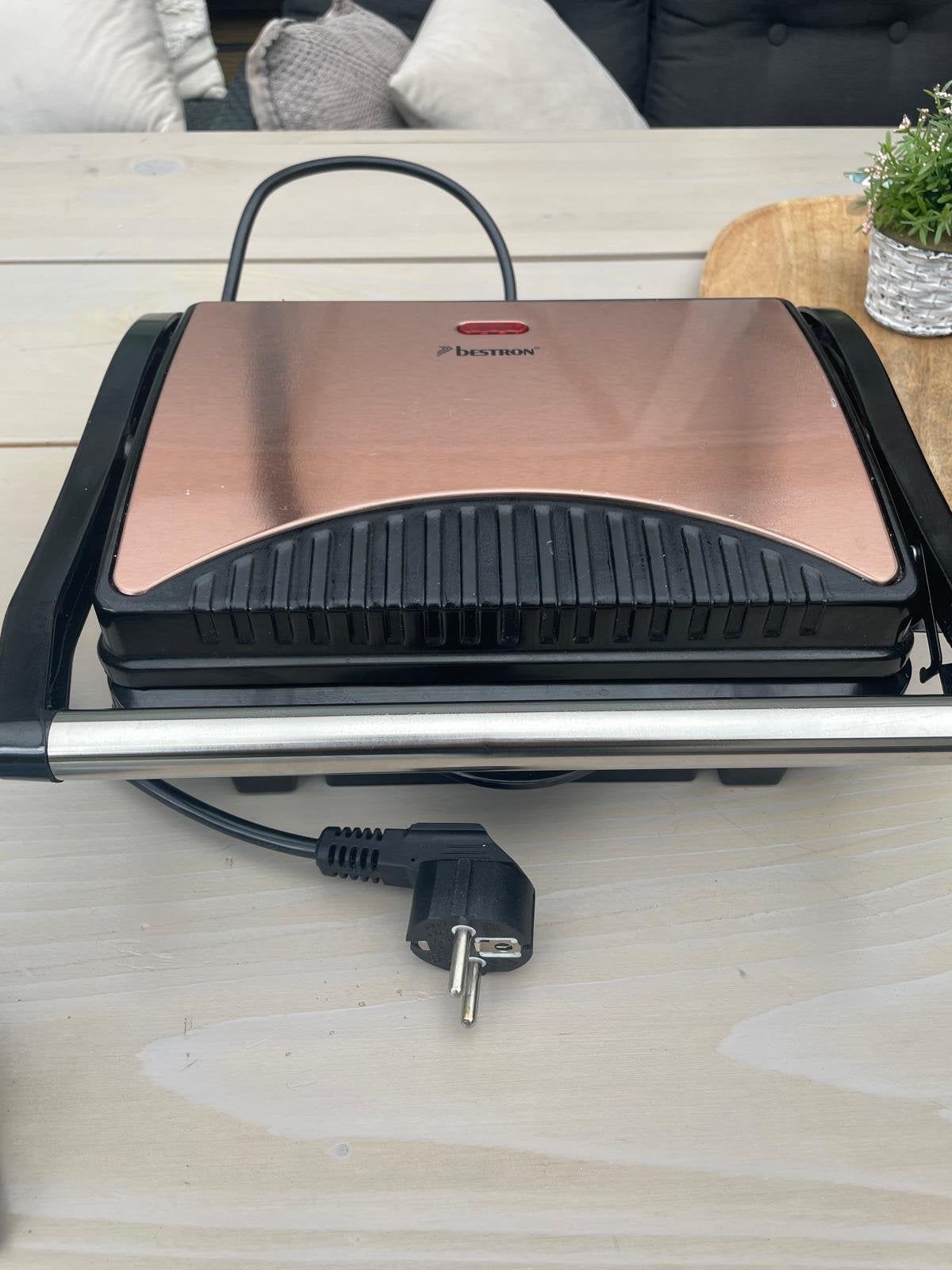 Bestron Tosti-ijzer/Grill Rose Goud - Simpel & Goed Werkend, Ophalen of Verzenden, Nieuw