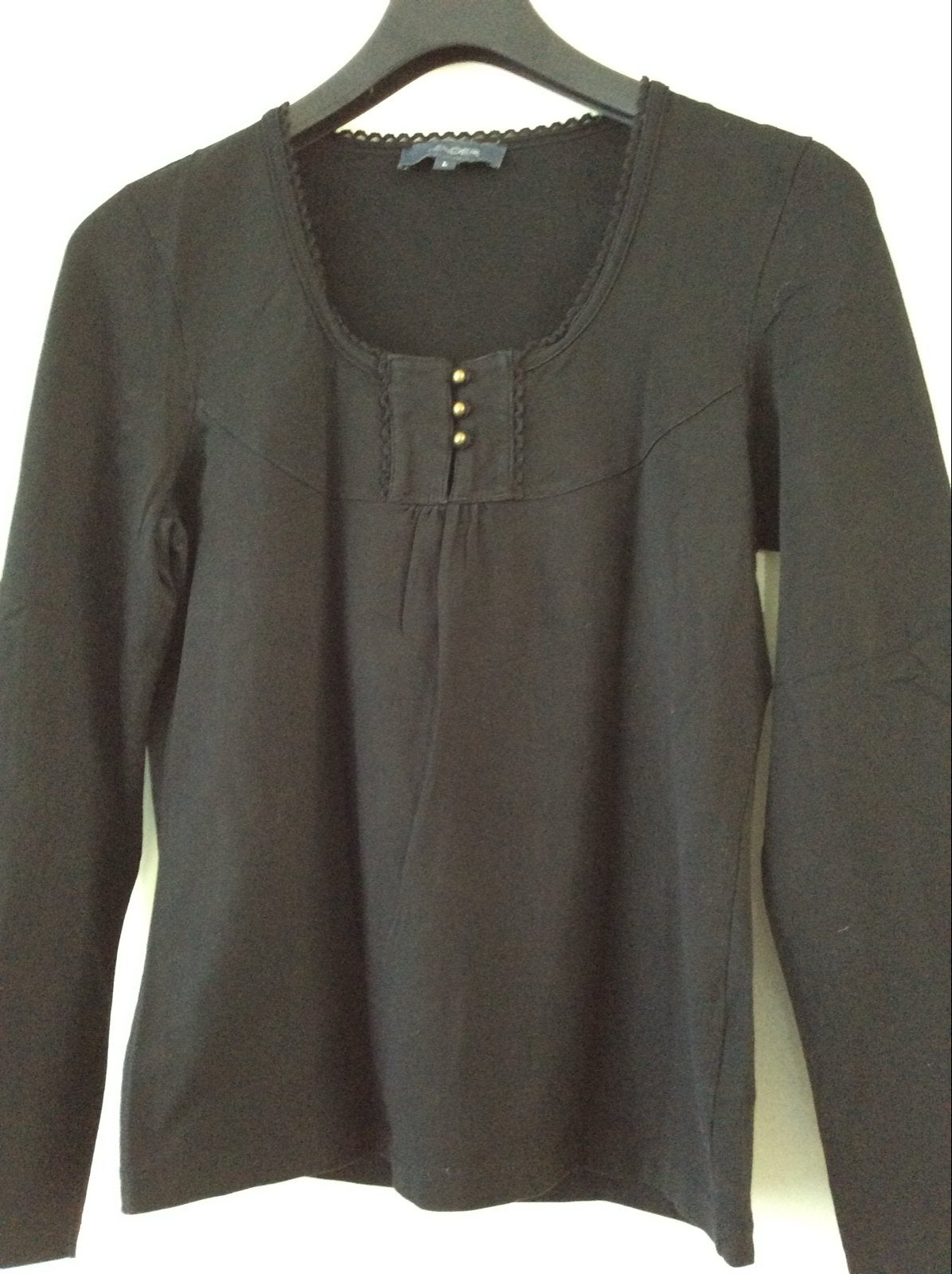 Sportief zwart dames T-shirt lange mouw - TENDER MAAT L, Kleding | Dames, Zwart, Maat 42/44 (L), Ophalen of Verzenden, Lange mouw