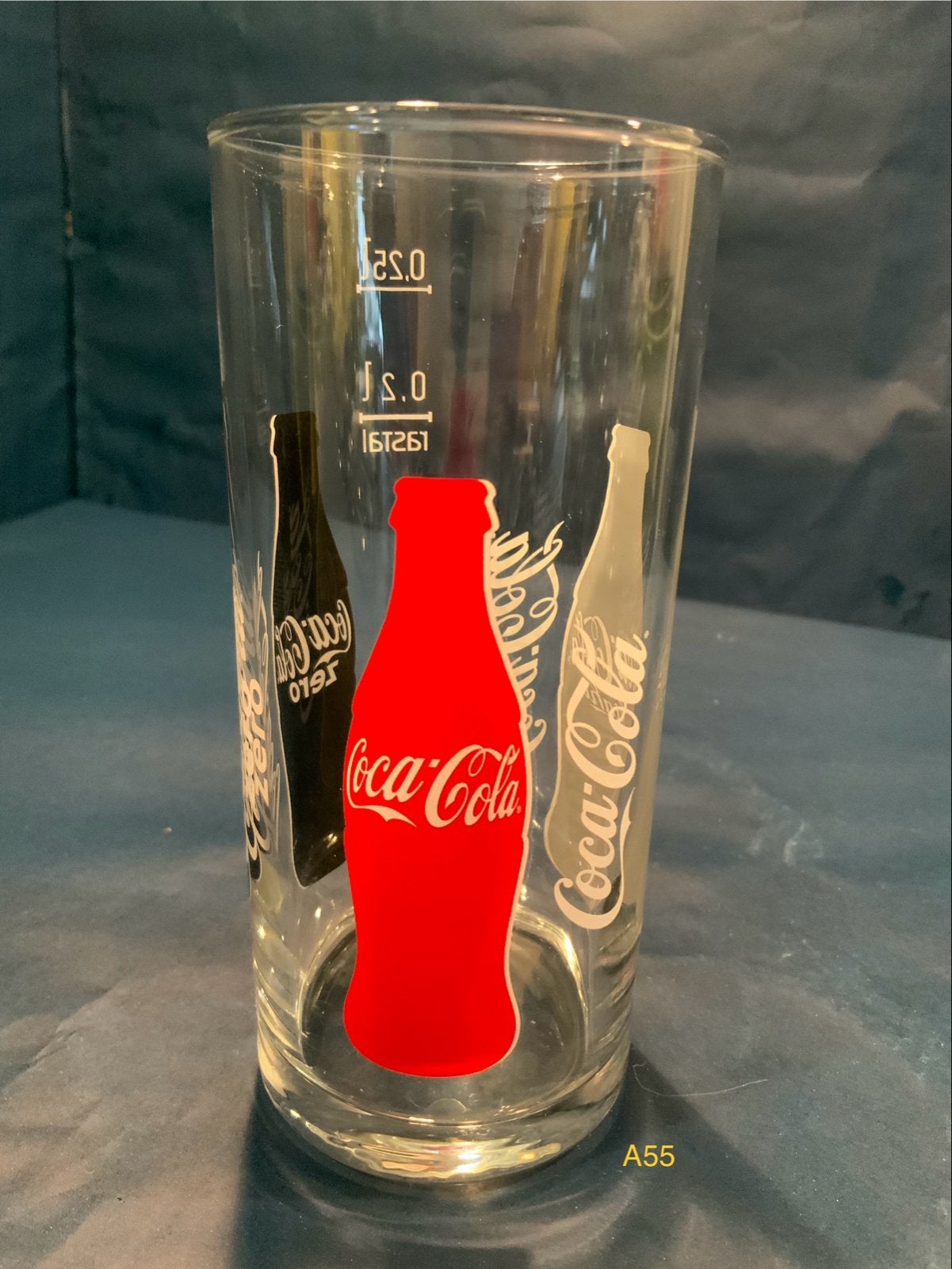 Coca-Cola Glas met diverse logo's, Verzamelen, Ophalen of Verzenden, Gebruikt