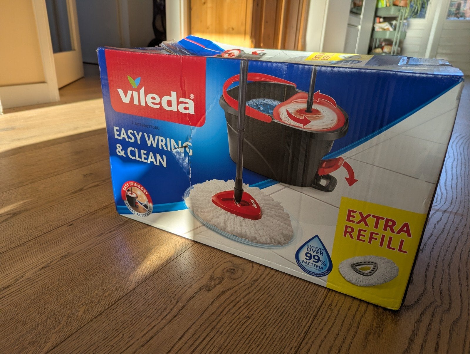 Vileda Easy Wring & Clean Dweilsysteem met Extra Navulling, Ophalen, Dweilemmer, -bak, of -wagen