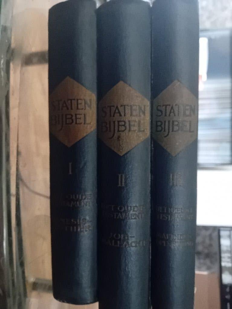 Statenbijbel 1637/1937 Jubileumuitgave - 3 Delen, Ophalen of Verzenden, Statenvertalers
