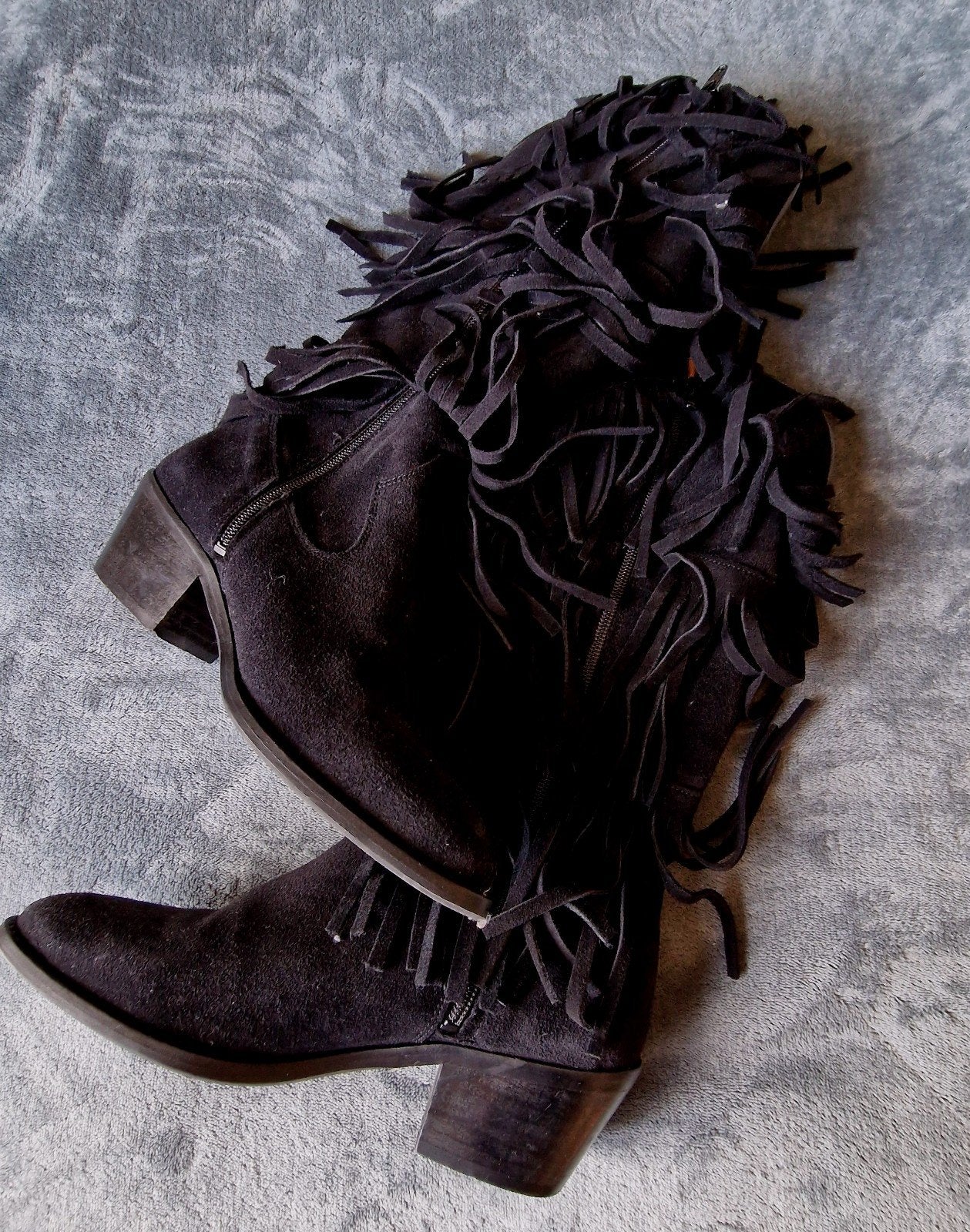 DWRS zwarte suède cowboylaarzen, Kleding | Dames, DWRS, Hoge laarzen, Zwart, Ophalen of Verzenden