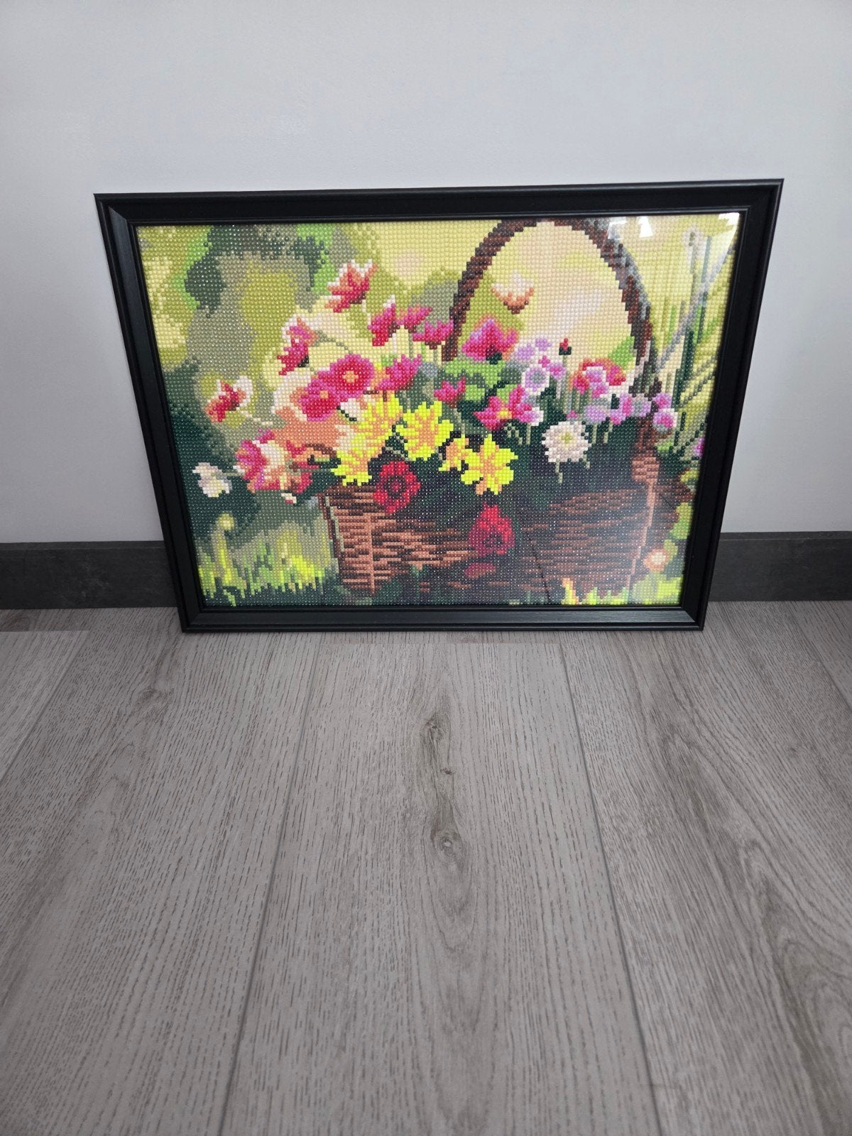 Diamond Painting Bloemen in Lijst, Ophalen, Zo goed als nieuw, Overige typen