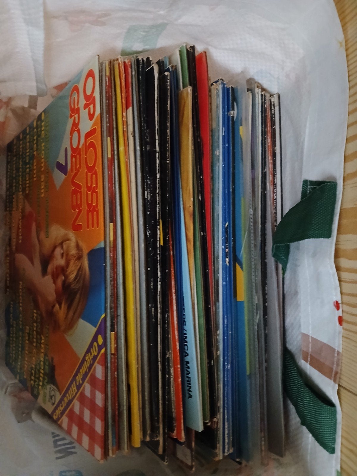 tas vol LP'S, Ophalen, Gebruikt, Overige formaten