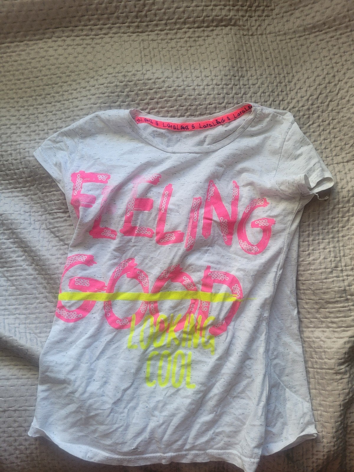 LaraLina T-shirt 'Feeling Good' - Maat S, Kleding | Dames, T-shirts, Ophalen of Verzenden, Korte mouw, Maat 36 (S), Gedragen
