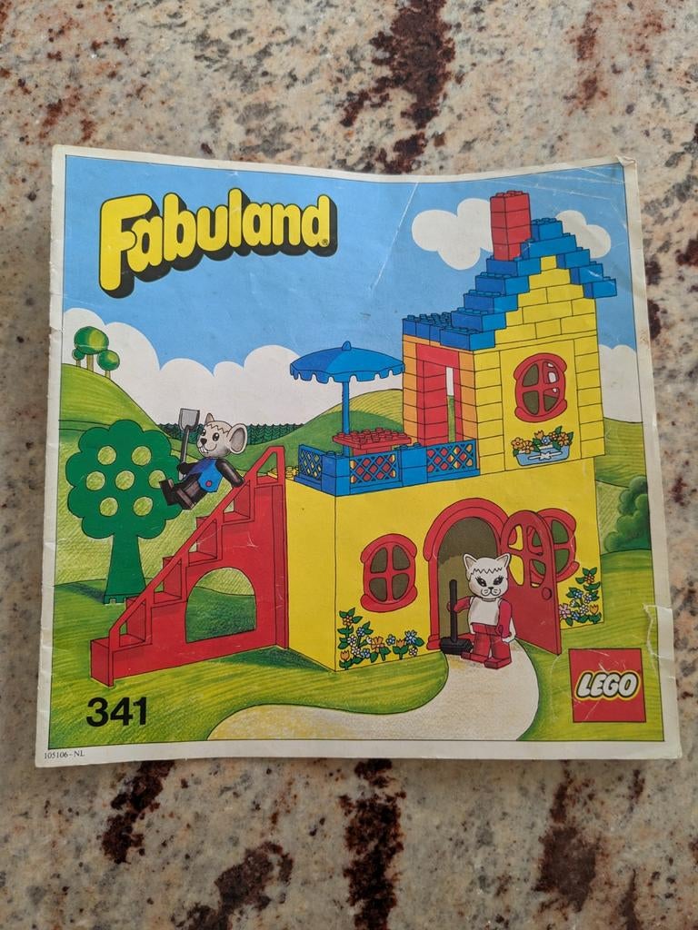 LEGO Fabuland 341 Huisje met muis en kat, Ophalen of Verzenden, Gebruikt, Overige typen