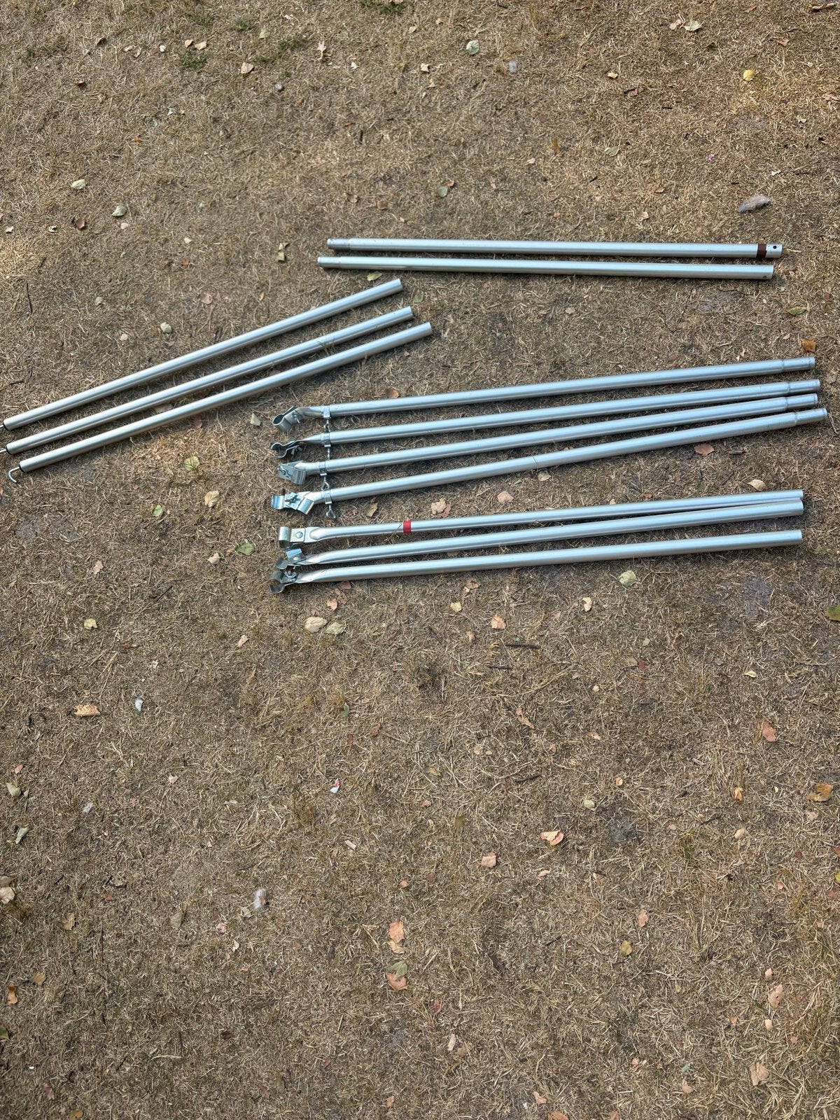 Aluminium stokken voor luifel of voortent, Caravans en Kamperen, Caravan accessoires, Ophalen, Gebruikt