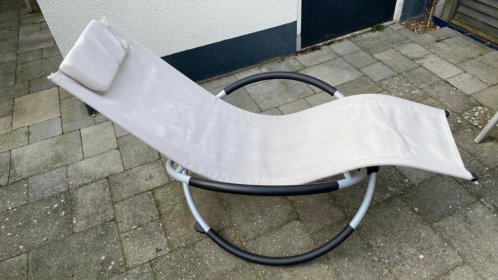 Schommelstoel, Ophalen, Gebruikt, Aluminium, Inklapbaar