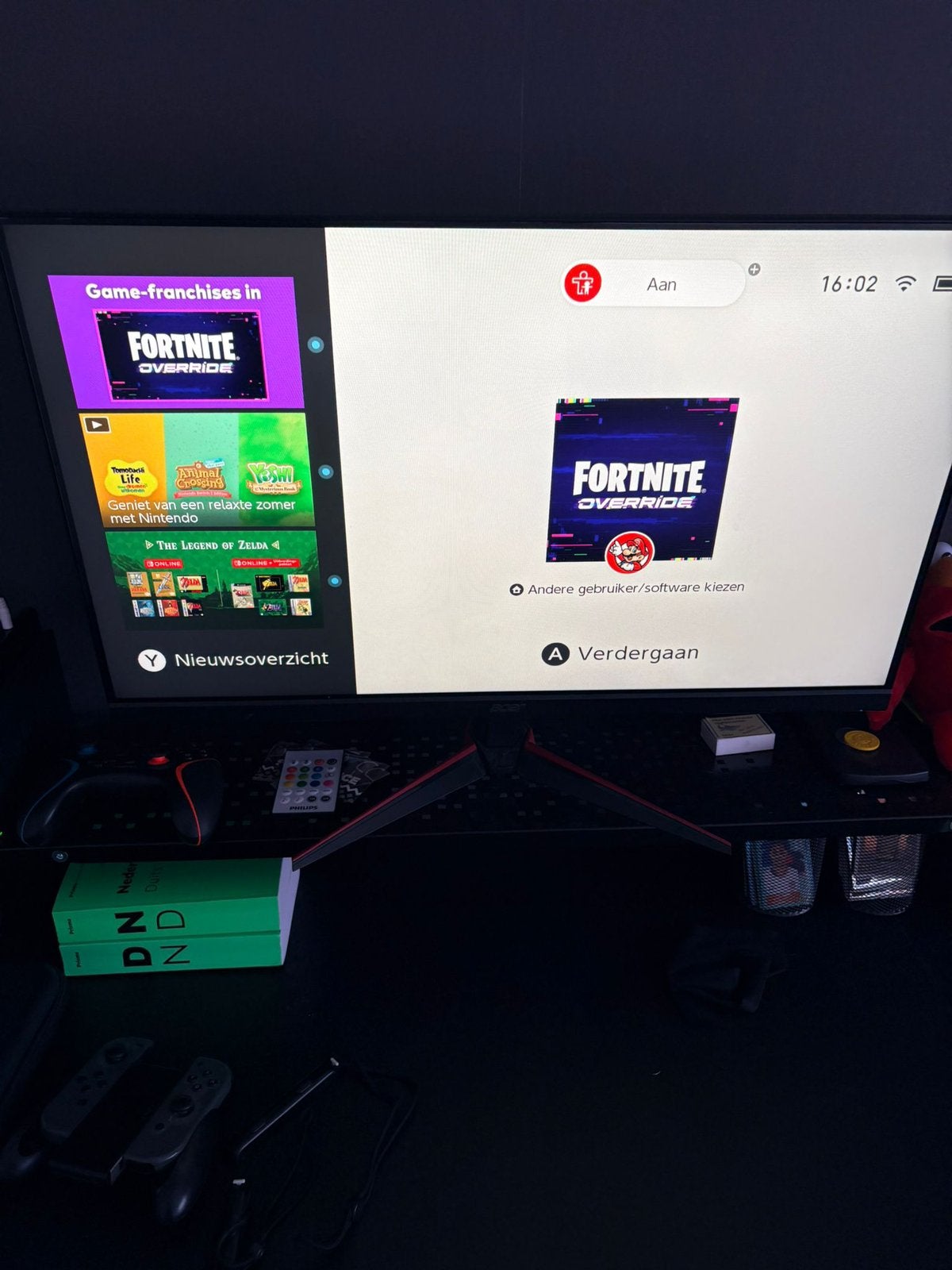 Nintendo switch + beeldscherm en toebehoren, Ophalen, Gebruikt, Overige genres, 1 speler