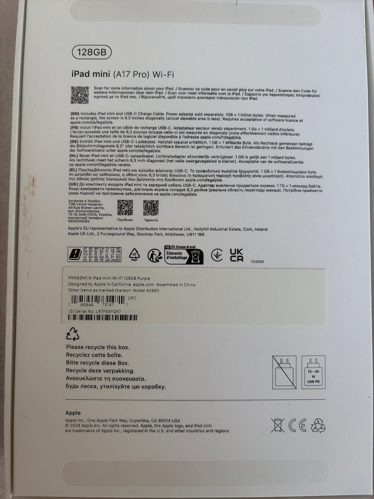 Foto 6 van Apple iPad Mini A17 Pro 128GB 5G Paars | Zeer nette staat