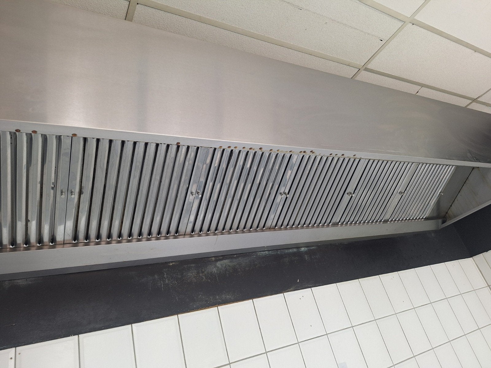 Professionele afzuigkap RVS - Horeca kwaliteit, Witgoed en Apparatuur, Afzuigkappen, Ophalen, Gebruikt, Wandschouwkap, 800 m³ per uur of meer