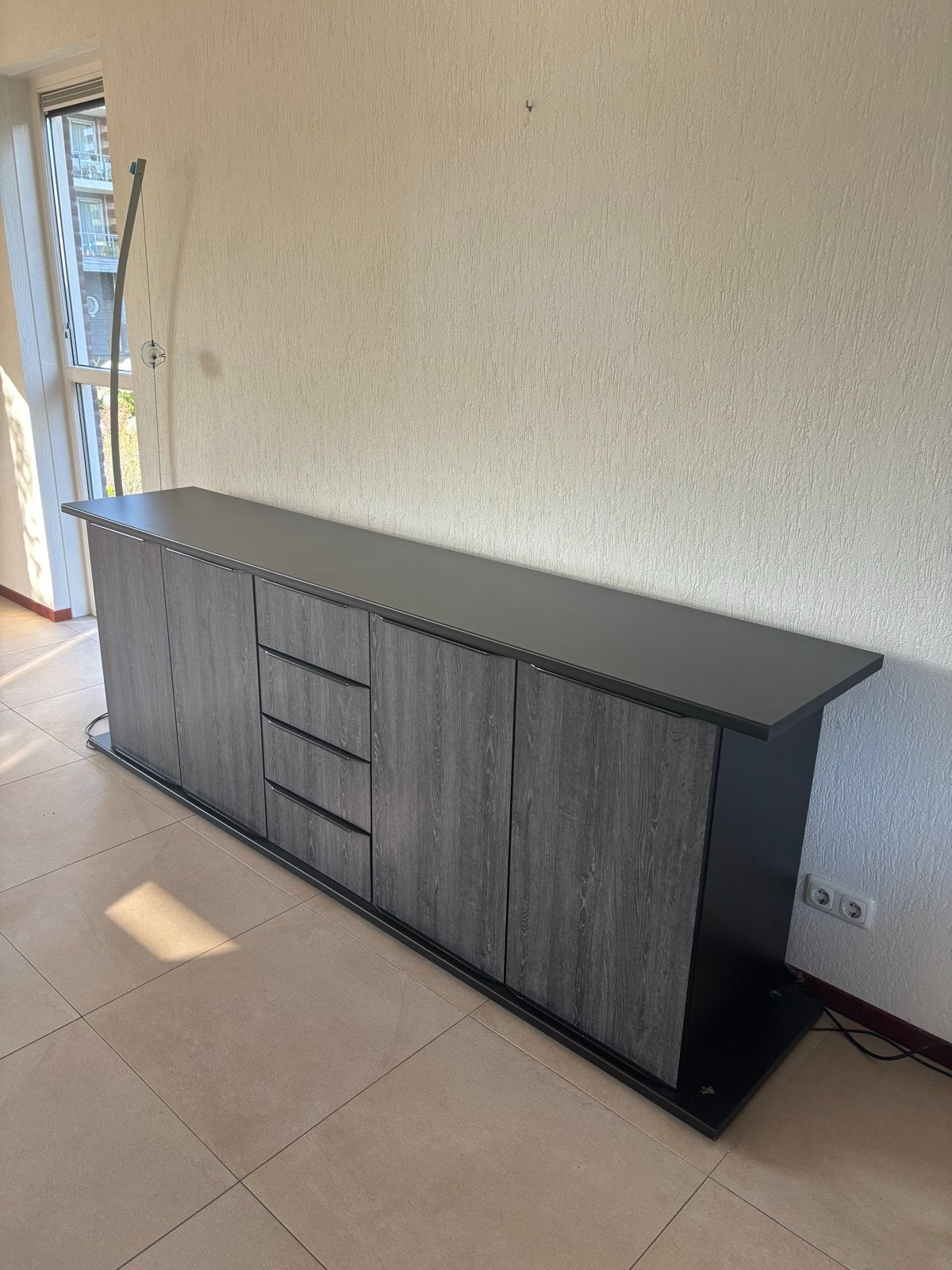 Grote dressoir kast - Prima kwaliteit, Ophalen, Gebruikt, 200 cm of meer, Met lade(s)