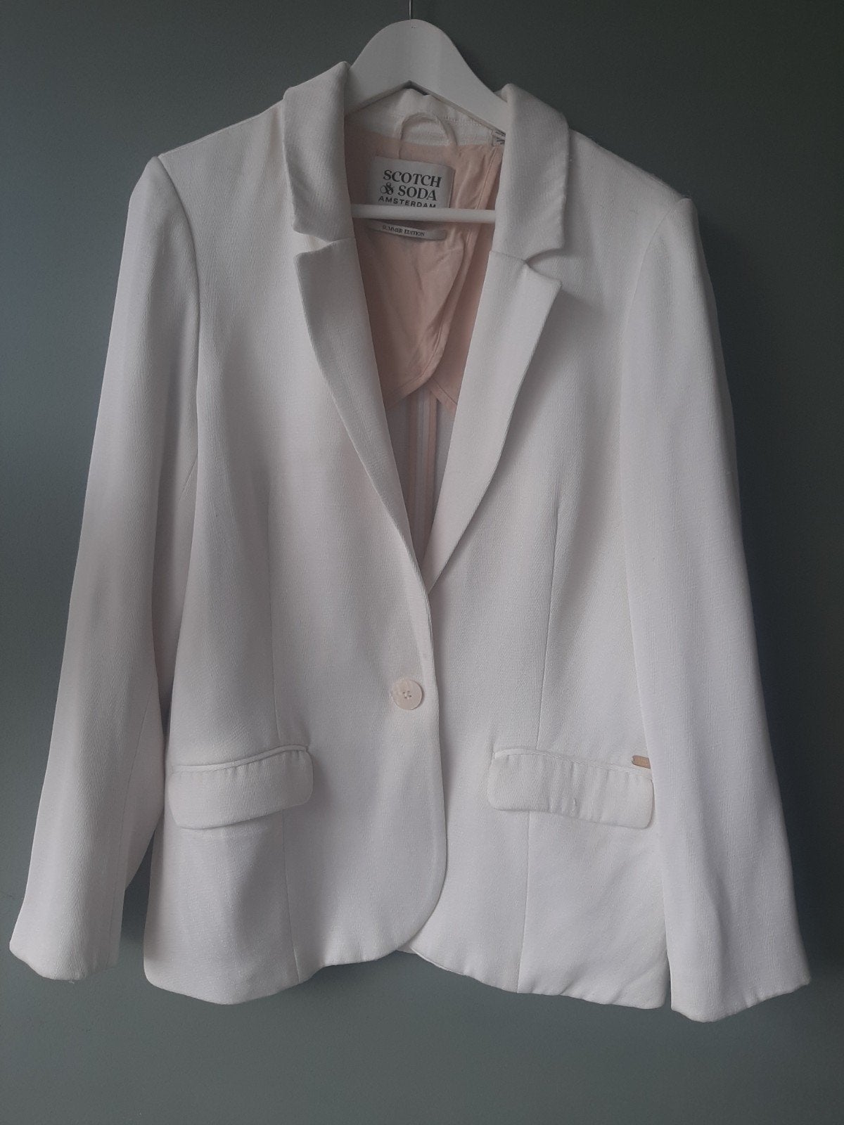 Scotch & Soda- mooie witte blazer - Maat L, Wit, Maat 42/44 (L), Scotch & Soda, Ophalen of Verzenden