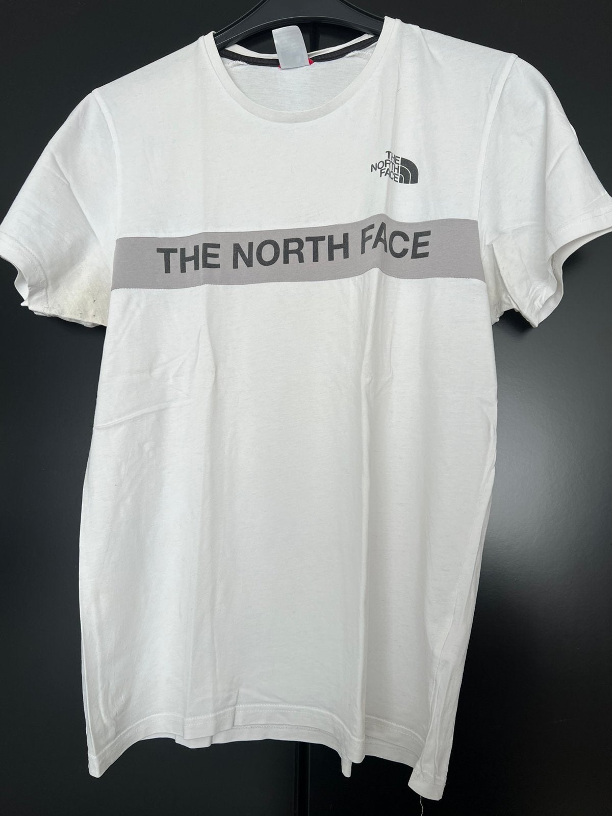 The North Face shirt wit met grijs mast S, Ophalen of Verzenden, Gedragen, Maat 46 (S) of kleiner, Wit