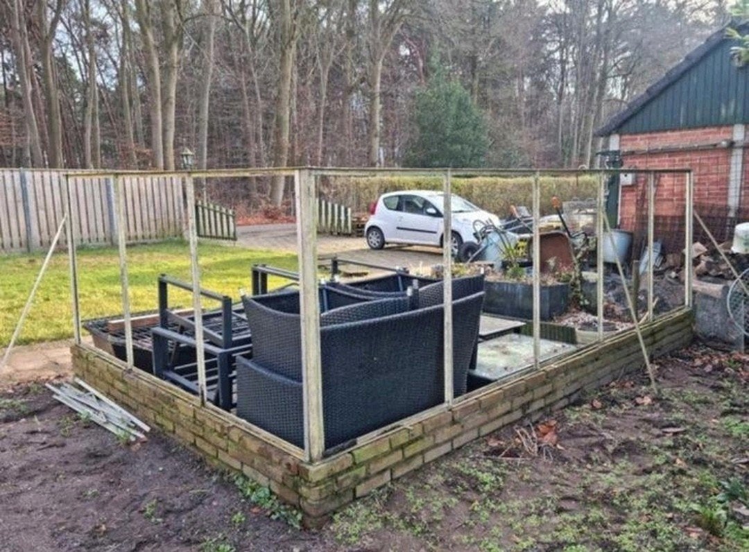 Onverwoestbare stalen constructie voor kippen pluimvee ren, Ophalen of Verzenden, Zo goed als nieuw, Kippenhok of Kippenren