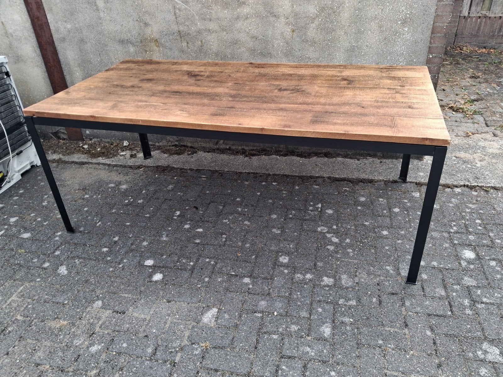 eettafel 2 x 1 meter, Huis en Inrichting, Ophalen of Verzenden, Rechthoekig, 200 cm of meer, 50 tot 100 cm