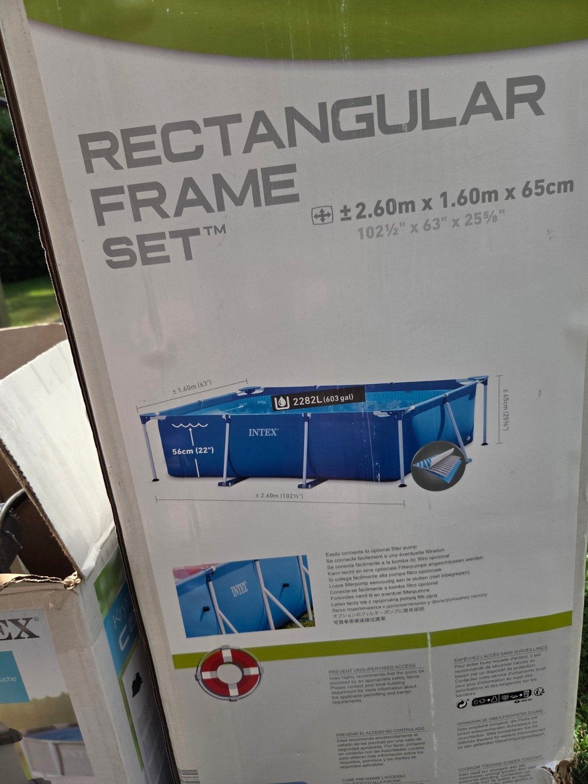 Intex Rectangular Frame Zwembad met Krystal Clear Filterpomp, Tuin en Terras, Ophalen, Opzetzwembad, Rechthoekig, Minder dan 80 cm