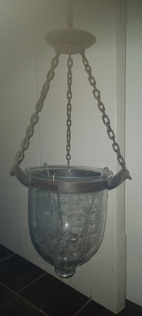 2x Dewan's collection Bell jar hanglamp lantaarn lamp India, Ophalen of Verzenden, Gebruikt, Glas