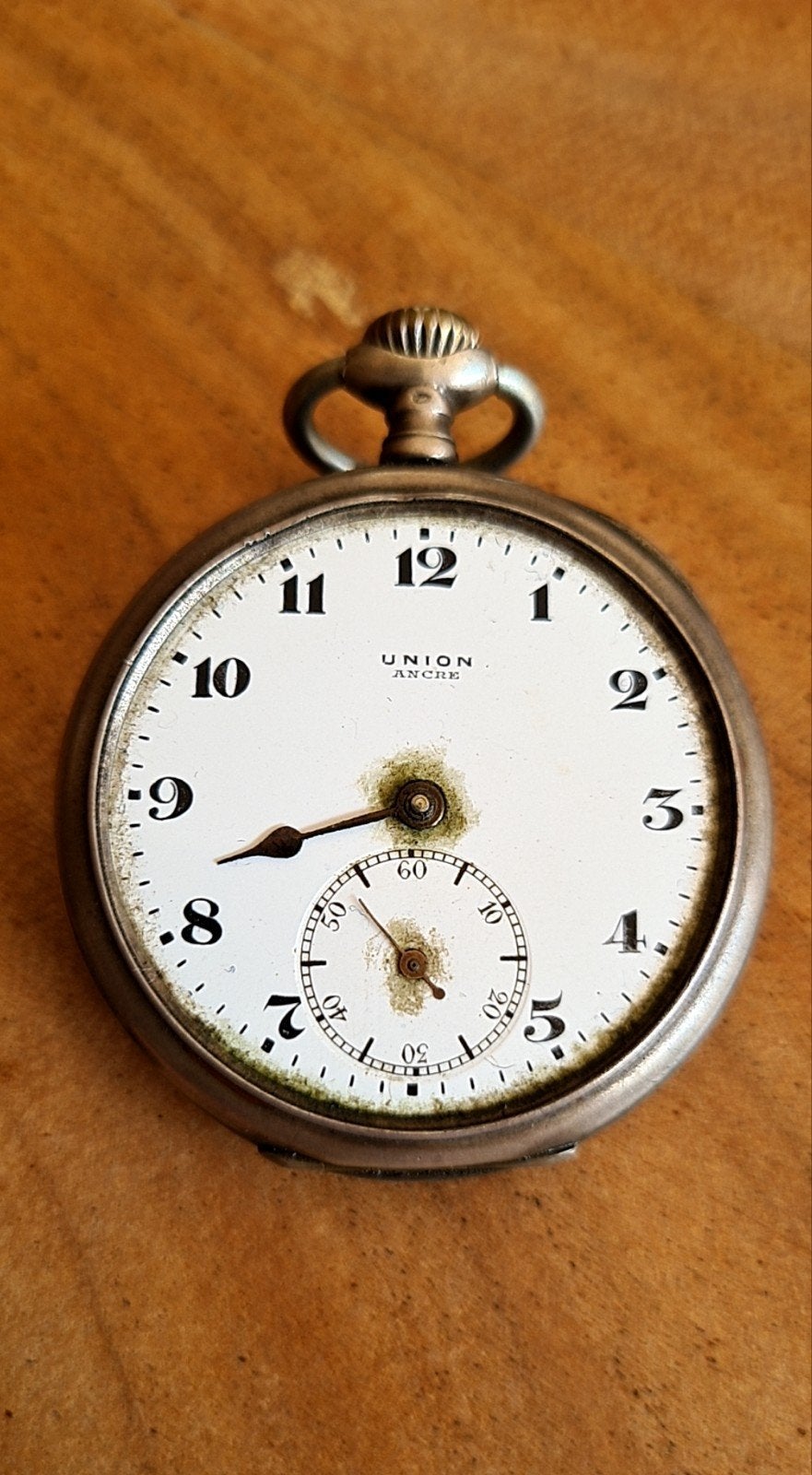 Union zilver 800 zakhorloge, Ophalen of Verzenden, Zilver, Overige merken, 1900 tot 1930