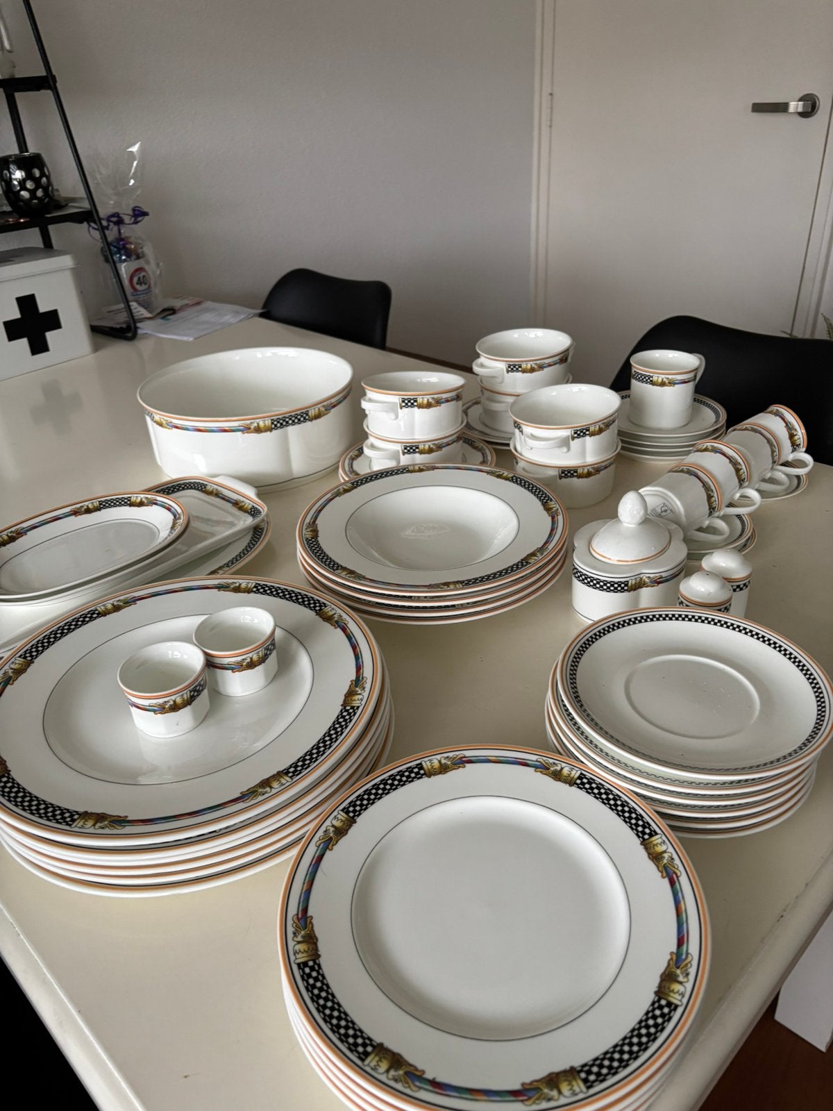 Servies Gallo Design Ornamento Bone China!  In nette staat!, Ophalen