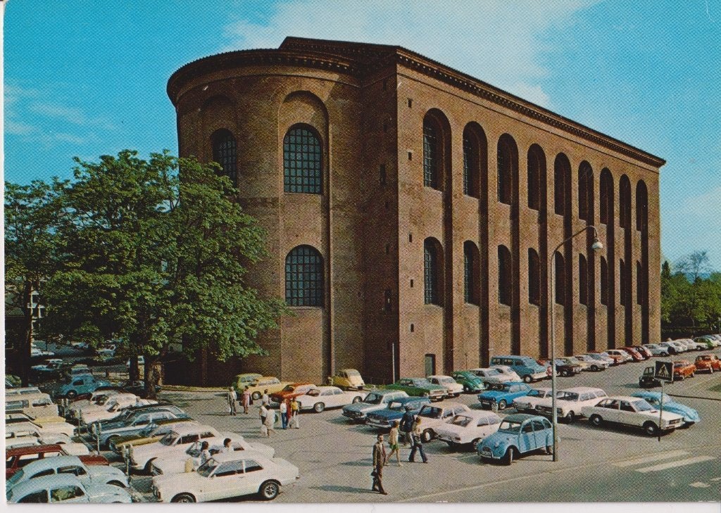 Duitsland, Trier met auto's , VW K70, Ford Taunus TC, Ophalen of Verzenden, 1960 tot 1980, Ongelopen, Duitsland