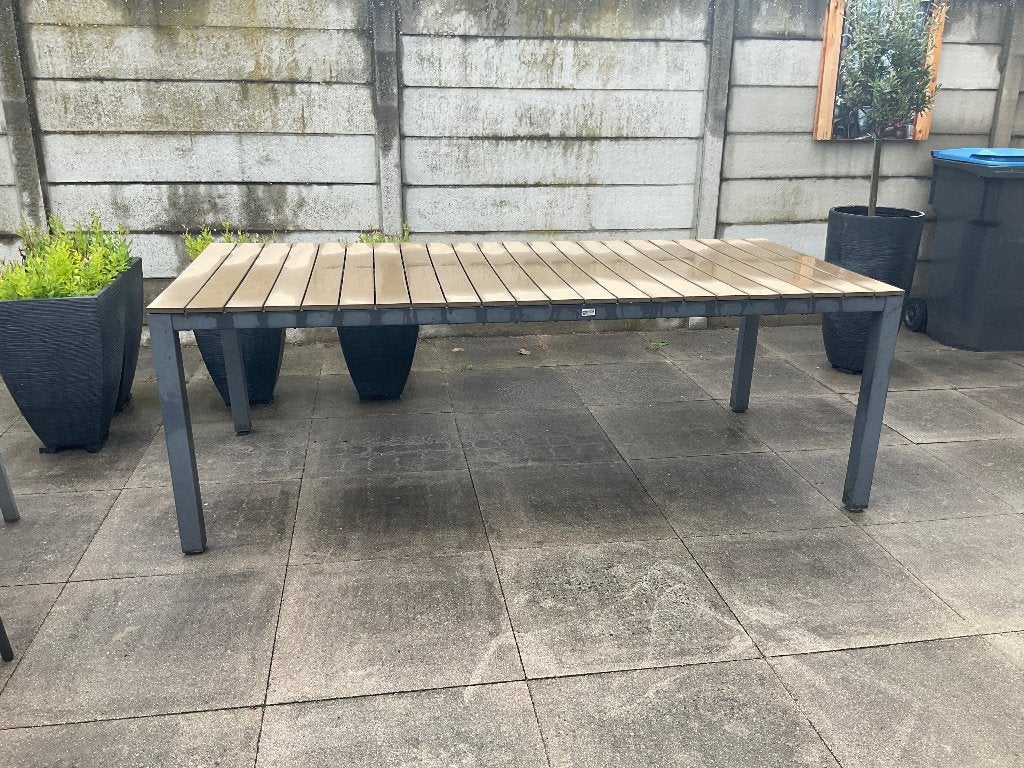 Tuintafel, Tuin en Terras, Ophalen, Gebruikt, Rechthoekig, Aluminium