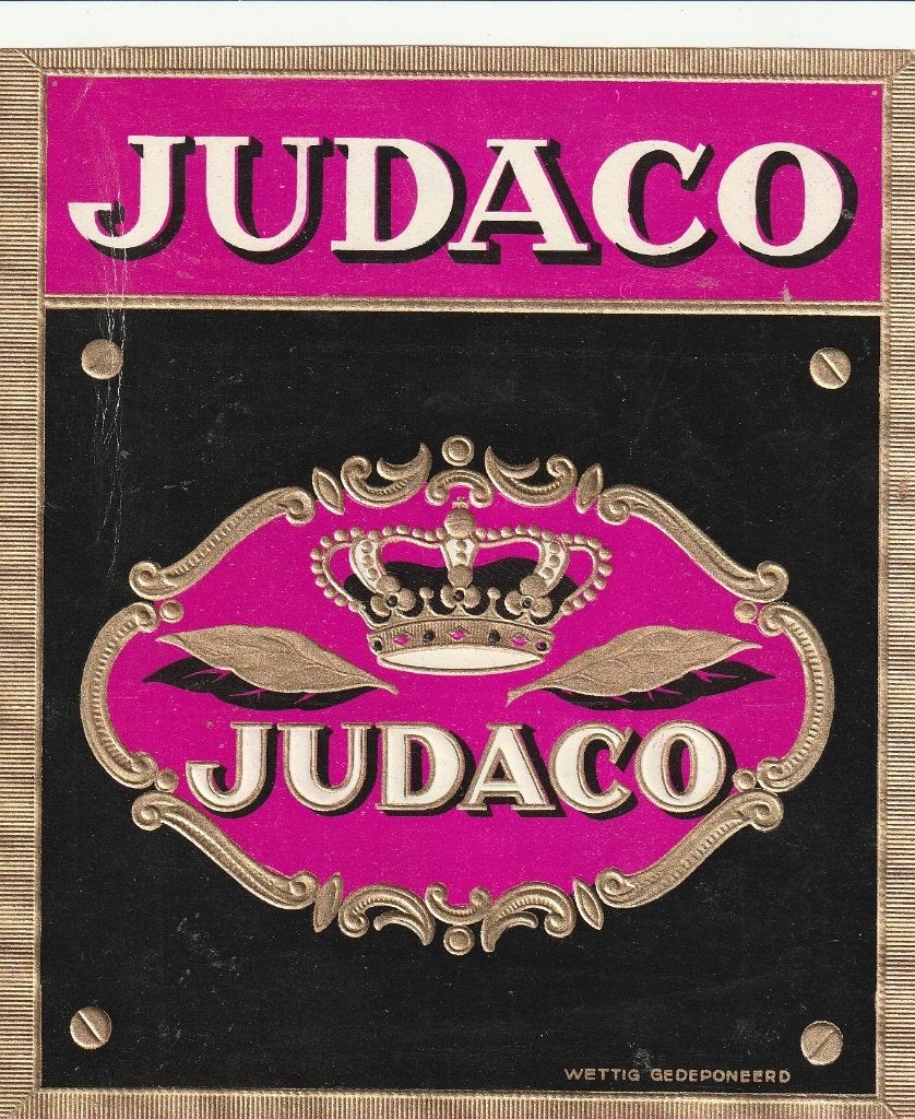 etiket R - 2274  judaco  sigarenbanden, Ophalen of Verzenden, Zo goed als nieuw, Sigarenbandjes