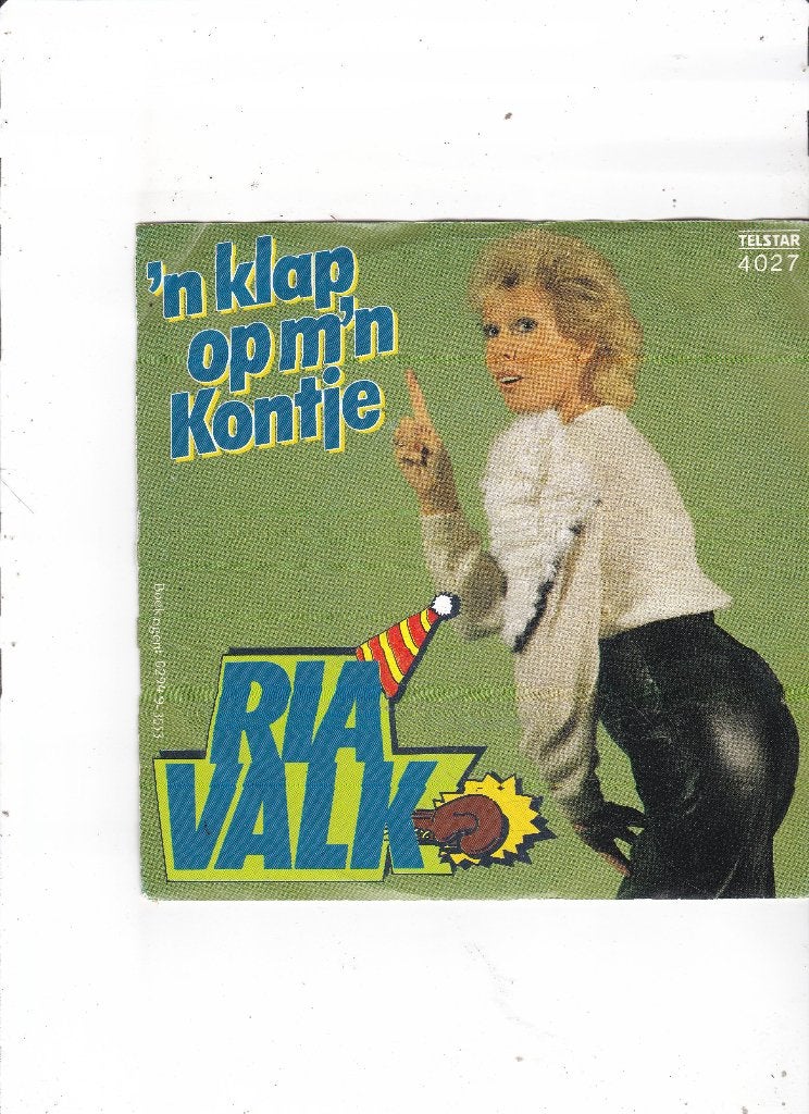 Telstar Single Ria Valk - 'n klap op m'n kontje, Ophalen of Verzenden, Gebruikt, 7 inch, Nederlandstalig