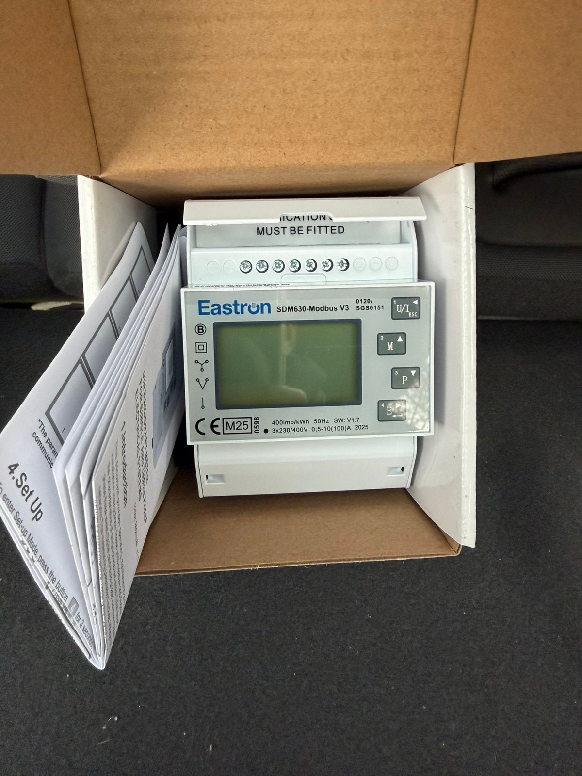 Eastron sdm 630 kwh meter, Ophalen of Verzenden, Zo goed als nieuw, Overige typen