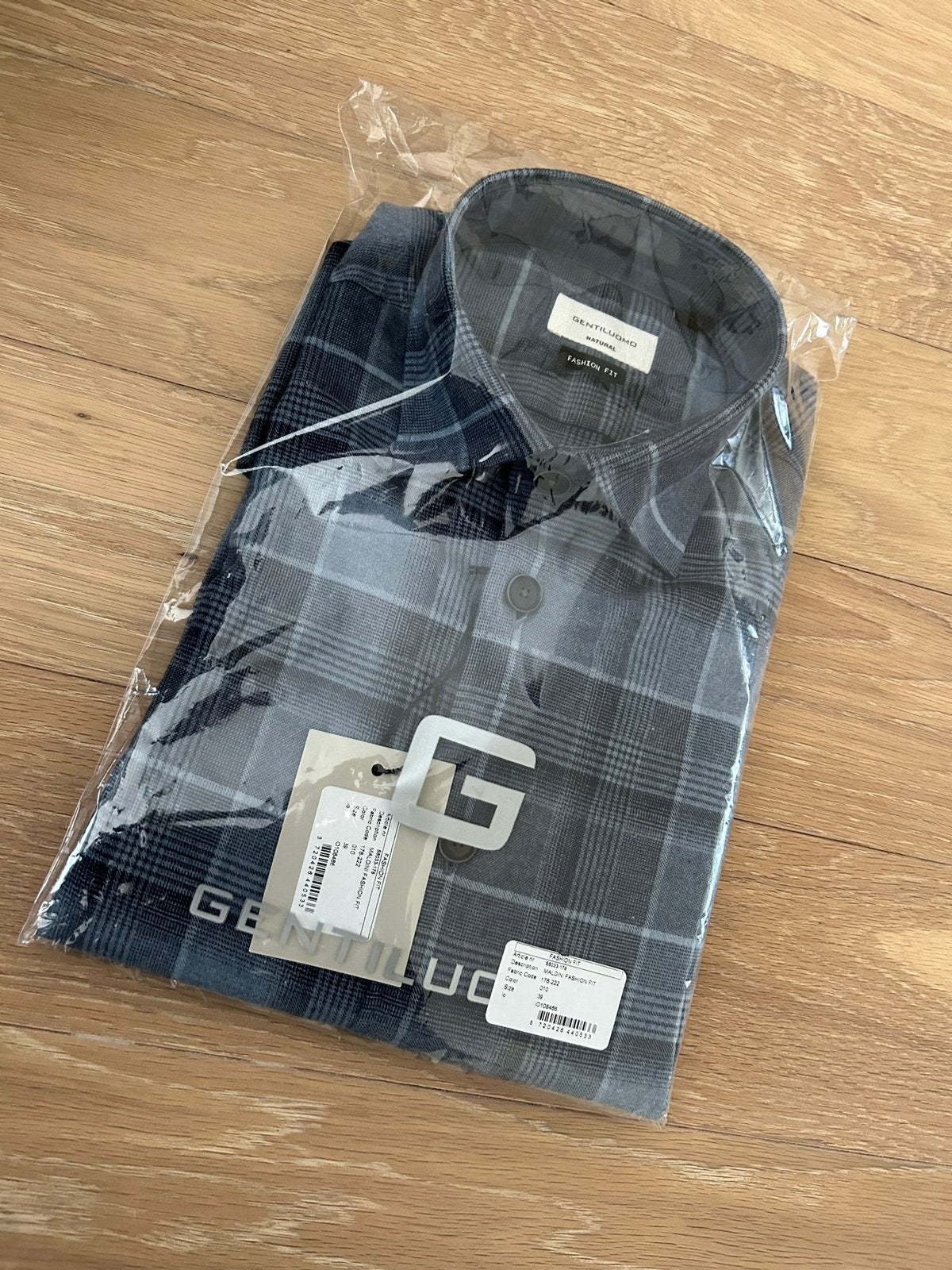 Gentiluomo, overhemd nieuw MT 39 blauw, Ophalen of Verzenden, Nieuw, Blauw, Halswijdte 39/40 (M)