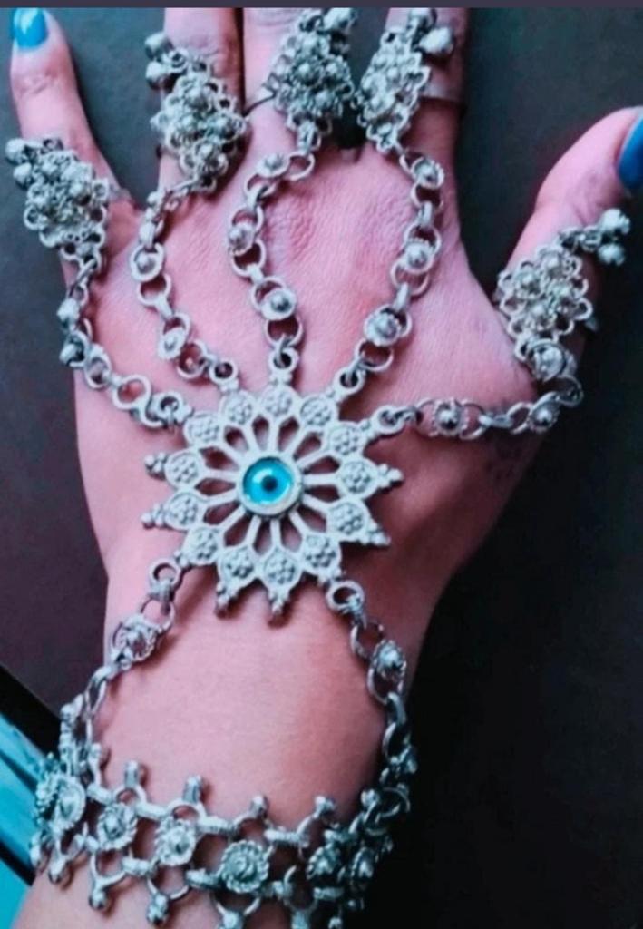 Armband sieraad, Ophalen of Verzenden, Zo goed als nieuw, Blauw, Zilver