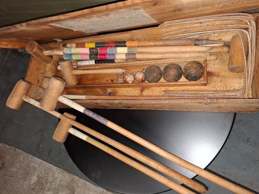 Prachtig Antiek Frans Croquet Spel (Jeu de Croquet), Ophalen