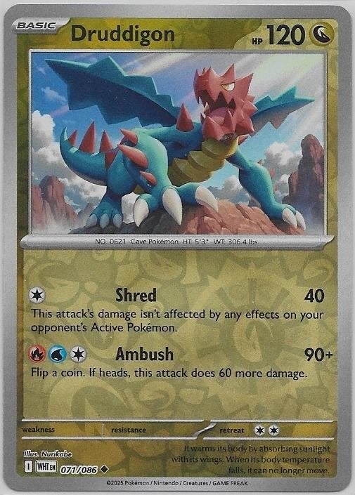 White Flare,  Druddigon [reverse] 71/86, Verzenden, Nieuw, Losse kaart