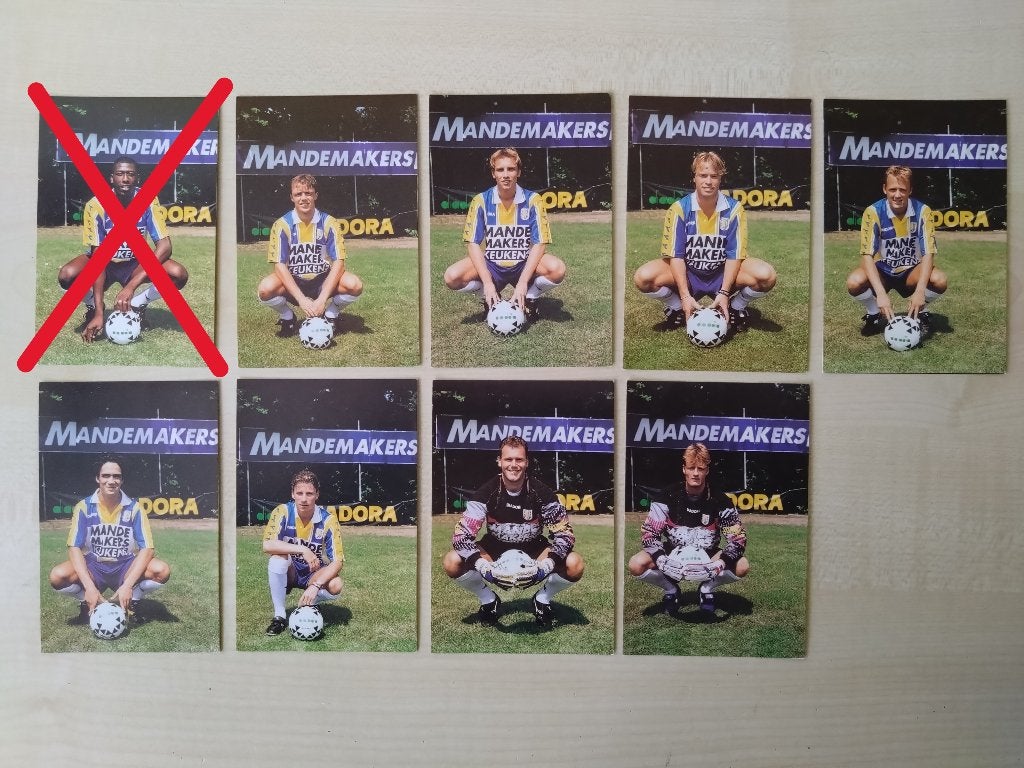 Diverse spelerskaarten van RKC Waalwijk 1995-1996, Ophalen, Zo goed als nieuw, Overige binnenlandse clubs, Spelerskaart