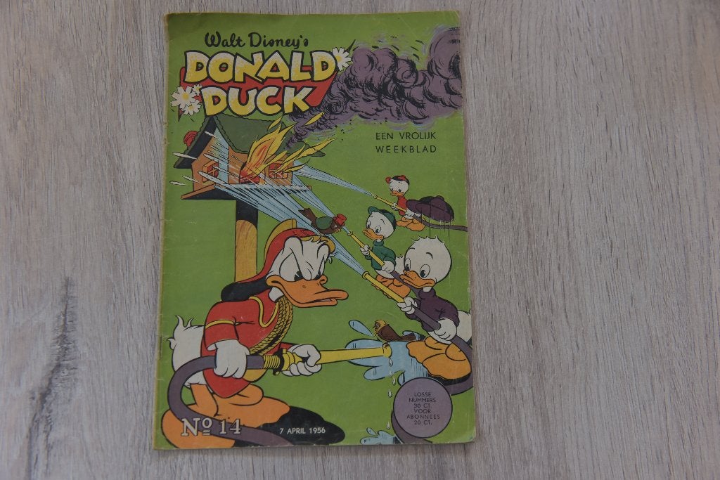 WALT DISNEY -- DONALD DUCK WEEKBLAD NUMMER 14 - 7 APRIL 1956, Boeken, Strips | Comics, Eén comic, Verzenden, Europa, Zo goed als nieuw