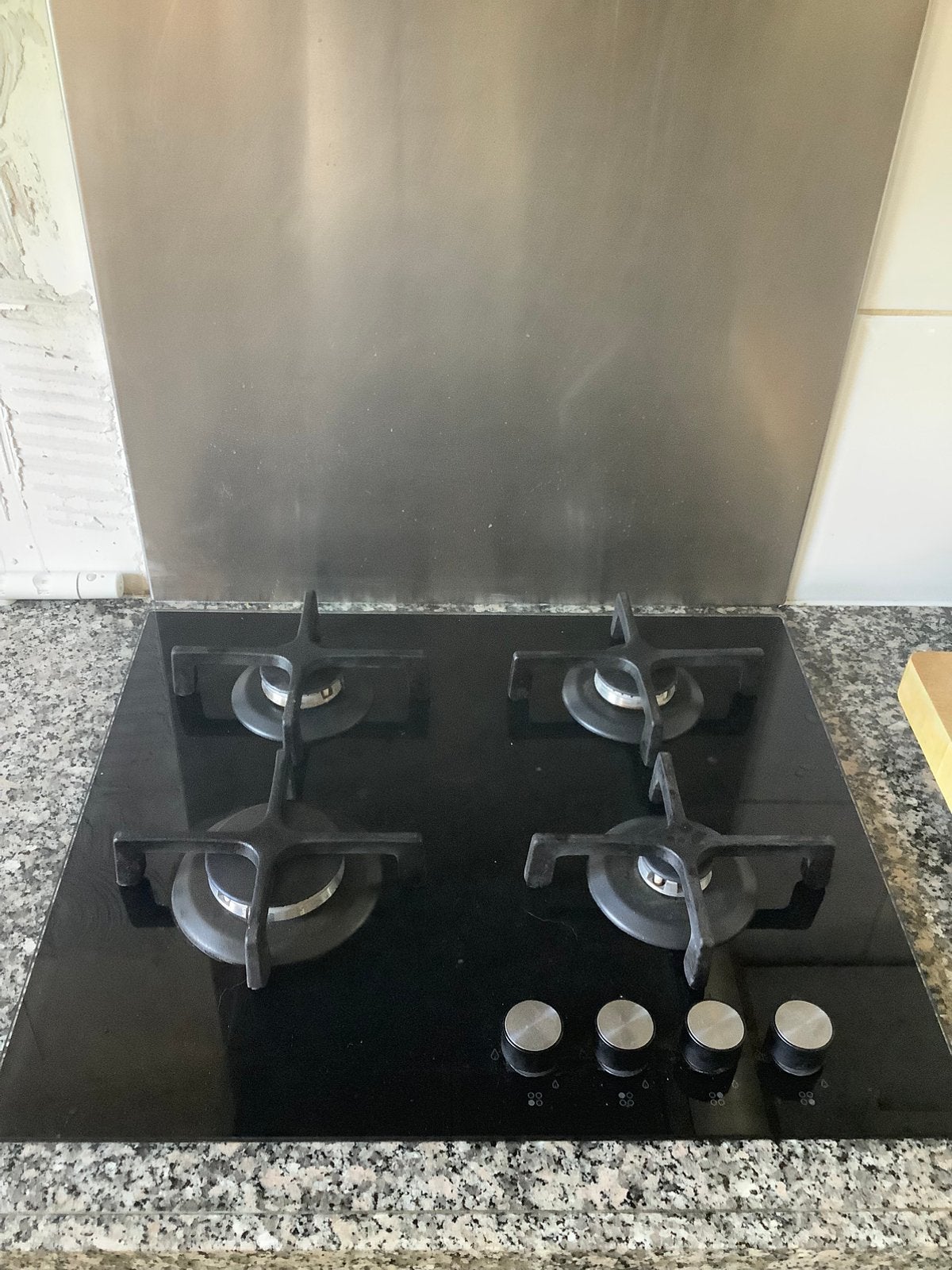 KOOKPLAAT. GAS OP GLAS, Witgoed en Apparatuur, Ophalen, Gebruikt, 4 kookzones, Inbouw