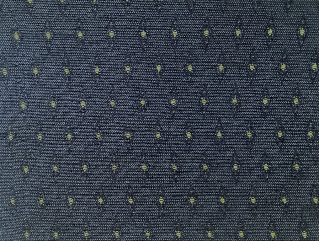 Restant meubelstof; donkerblauw+geel geweven; NU 35 euro, Blauw, 120 cm of meer, Nieuw, Ophalen of Verzenden