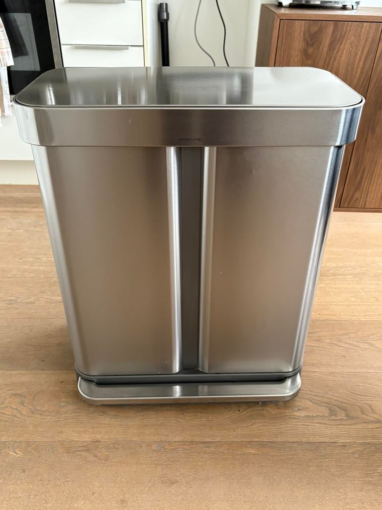 Simple Human Dual Compartment Trash Can, Ophalen, Met pedaal, 40 liter of meer, Zo goed als nieuw