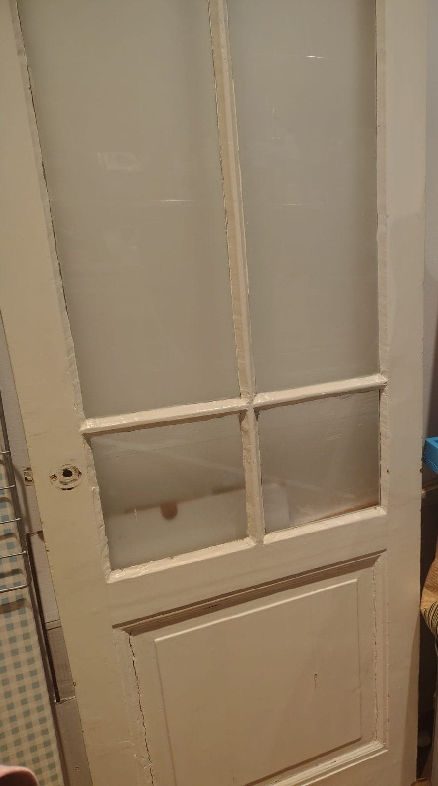 Binnendeur met glaspanelen, Ophalen, Gebruikt, Minder dan 80 cm, Binnendeur