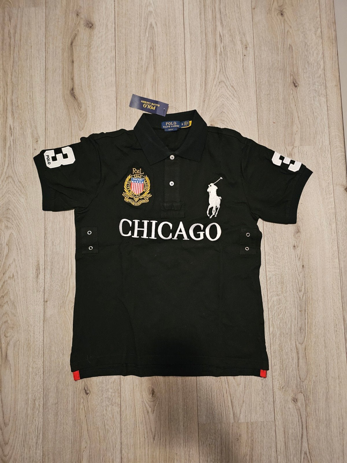 Polo Ralph Lauren Poloshirt - Chicago - Zwart - Maat M (Nieu, Maat 48/50 (M), Zwart, Nieuw, Ophalen of Verzenden